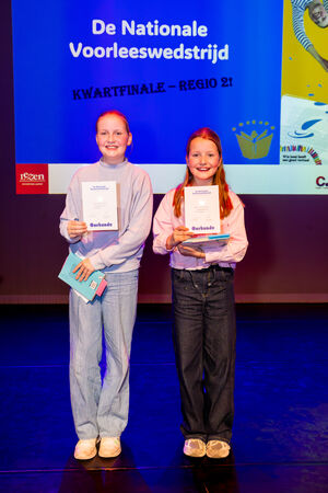 Deborah en Pien winnen Nationale Voorleeswedstrijd voor basisscholen