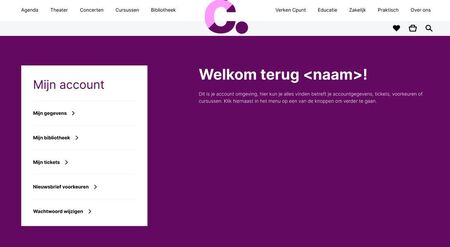 Nieuw: Mijn Cpunt voor je tickets en voorkeuren